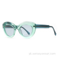 Vintage UV400 CAT OLHO OLHO ACETATE SUNGLASSES 2022